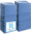 Simpli-Magic Cotton Shop Towels 14"x12" (90 Pack) – Reusable Cleaning Shop Rags for Automobiles, Industries, Garage and Homes (Blue)