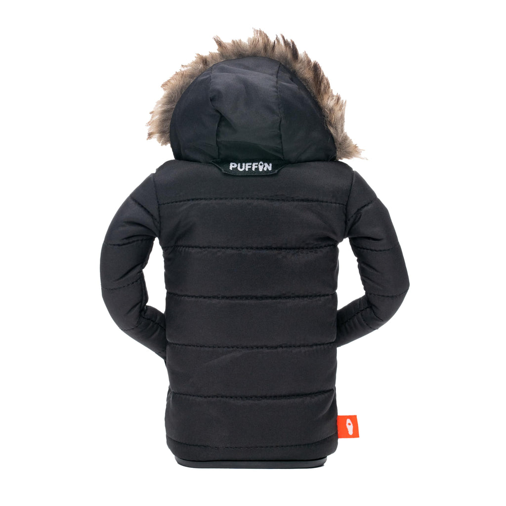 Puffin - The Pahka Parka - Insulated 12 oz Can Cooler I Beer Bottle & Soda Can Insulator, Keep Drinks and Beverages Cold - Black