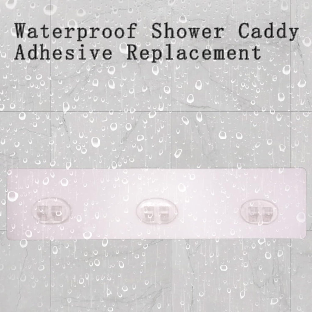 Skiennix Shower Caddy Adhesive - Strong Transparent Replacement Sticky Pads | No Drilling, Ideal for Bathroom & Kitchen Storage