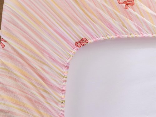 Aimuan Bow Comforter Set Zipper Bedding Set for Girls, Twin Kids Bedding Set Bowknot Comforter Set, All in one Zipper Bedding (Pink-Colorful, Twin)