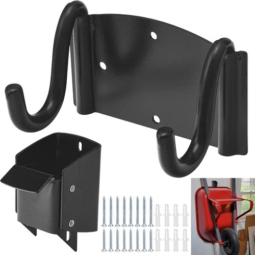 Huthbrother Wheelbarrow Storage Bracket - 90 lbs Capacity with Top Lift Latch | Ideal for Garden & Workshop