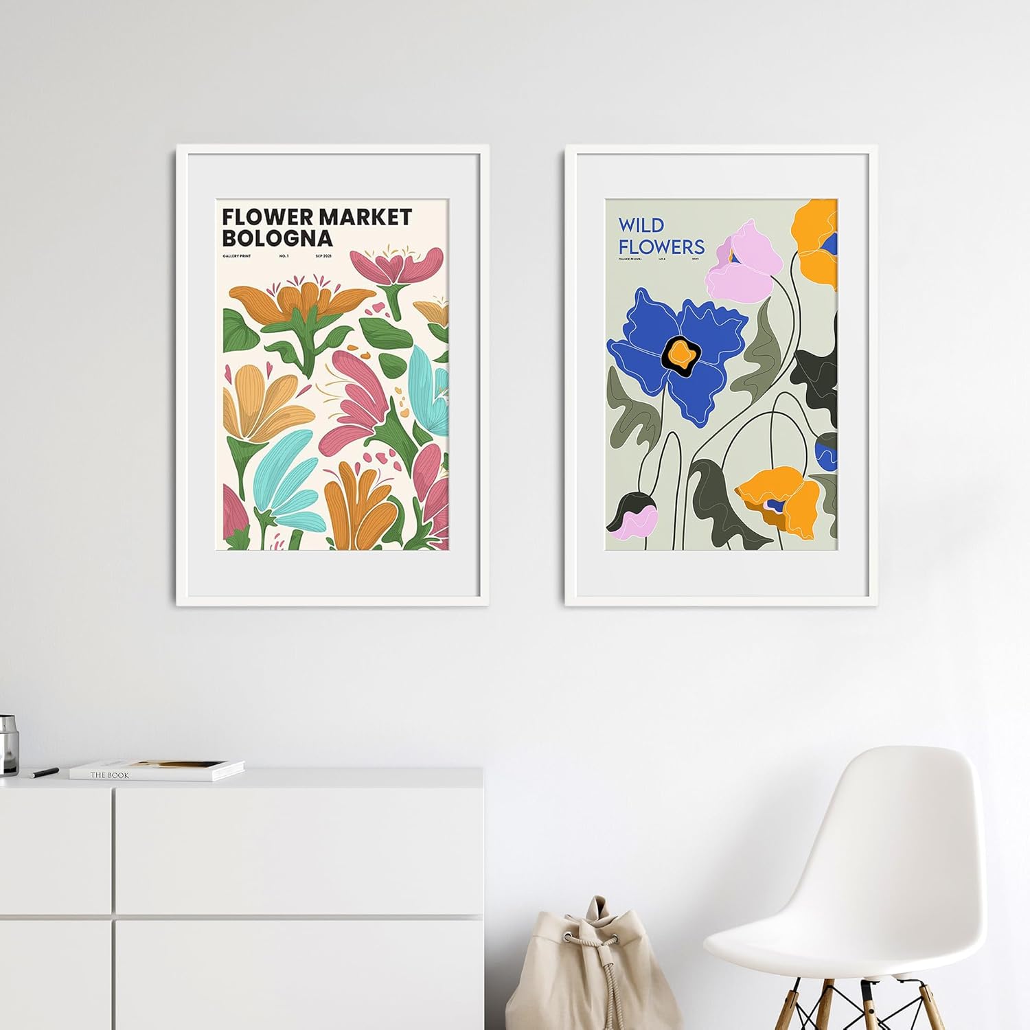 Upsimples 20x30 Poster Frame - Versatile Display for 16x24 or 20x30 Pictures | White, 1 Pack