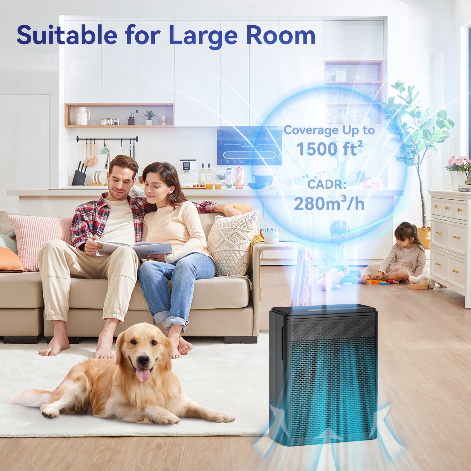 P280 P260 Air Purifier Replacement Filter,Only Compatible with TPLMB/YARIKI P280 and AIUZLK P260 Air Purifies for Home,Washable Pre-Filter,H13 HEPA,Activated Carbon,P280-WRF (2 Pack)