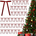 Regine Switzerland Velvet Christmas Tree Bows - 36 Pcs 5x7 Inch Burgundy Decor for Wreaths & Garlands