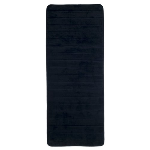 Lavish Home Oversized Bathroom Rug - Extra-Long Memory Foam Bath Mat with Nonslip Backing - Absorbent Runner for The Shower, Tub, or Sink (Black)