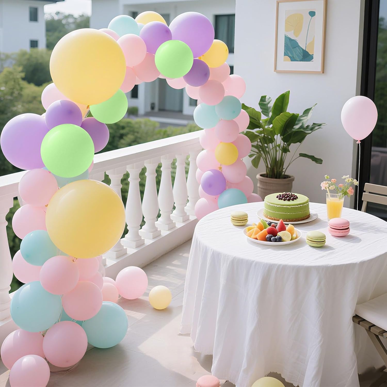 Skiennix 12-Inch Pastel Balloons - 100 Assorted Macaron Latex Party Balloons for Celebrations