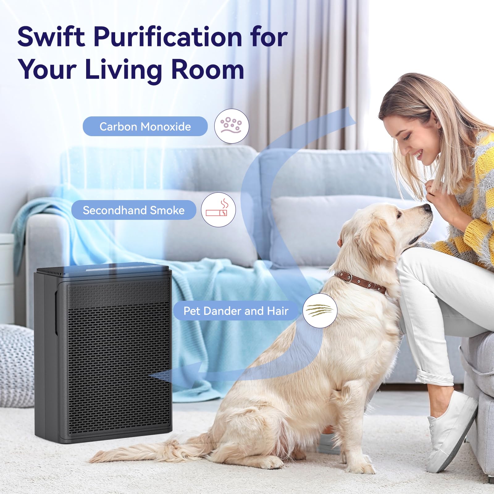 P280 P260 Air Purifier Replacement Filter,Only Compatible with TPLMB/YARIKI P280 and AIUZLK P260 Air Purifies for Home,Washable Pre-Filter,H13 HEPA,Activated Carbon,P280-WRF (2 Pack)