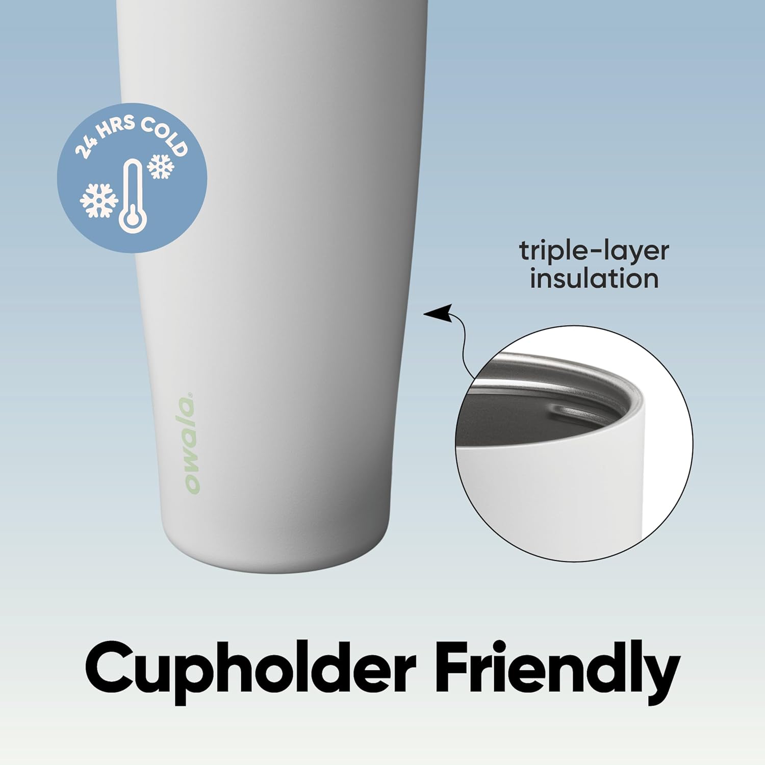 Owala FreeSip Tumbler - Insulated Stainless Steel Water Bottle with Built-In Straw & Handle | 40oz, BPA Free, Leak Proof