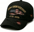 250th Anniversary USA Hat - Ripped Denim Baseball Cap for Men & Women | Celebrate in Style
