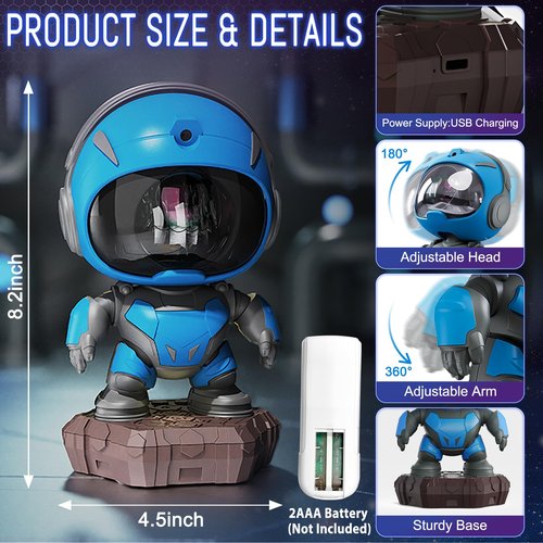 Astronaut Galaxy Projector, 4-in-1 Nebula Night Lights with Bluetooth Speaker Timer Remote Control White Noise Star Lights Birthday Valentines Gifts for Kids Adults Bedroom Gaming Room Decor