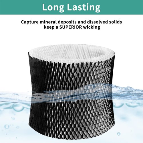 SUNRRA HWF64 Humidifier Filter for Sunbeam Humidifier Filter B, SCM1746, Long-Last & Sturdy, Fits Holmes HM1746, HM-1745 and Bionaire BWF64, 3 Pack