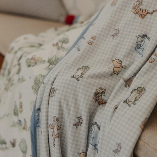 Copper Pearl Jumbo Premium Knit 3 Layer Stretchy Throw Blanket Hundred Acre Wood