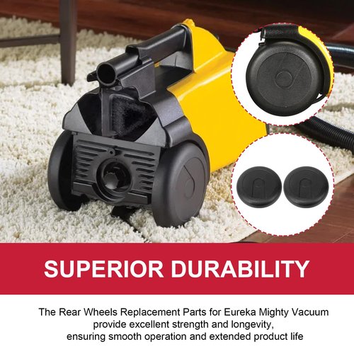 15409-119N Vacuum Rear Wheels for Eureka Mighty Mite 3600 Series Vacuums SC3683, SC3686 and SC3681, Rear Wheels fits Eureka Mighty Mite Parts, 2 Pack