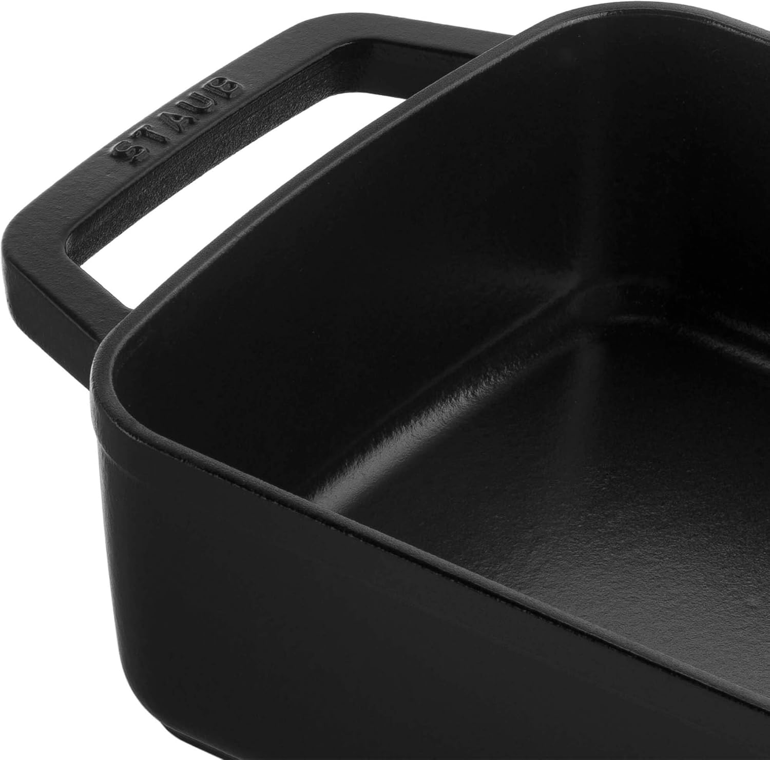 Staub Cast Iron Roasting Pan - 12-Inch x 8-Inch, Matte Black, Crafted in France