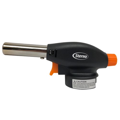 Sterno Butane Torch Lighter - Kitchen Blow Torch for Cooking With Automatic Safety Shut-Off Sensor - Compatible With Most Butane Fuel Canisters - 1 Handheld Torch