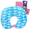 Cinnamoroll Travel Neck Pillow for Kids- Bundle with 13" Cinnamoroll Neck Pillow, Tattoos, Stickers, More | Sanrio Travel Accessories Set for Girls