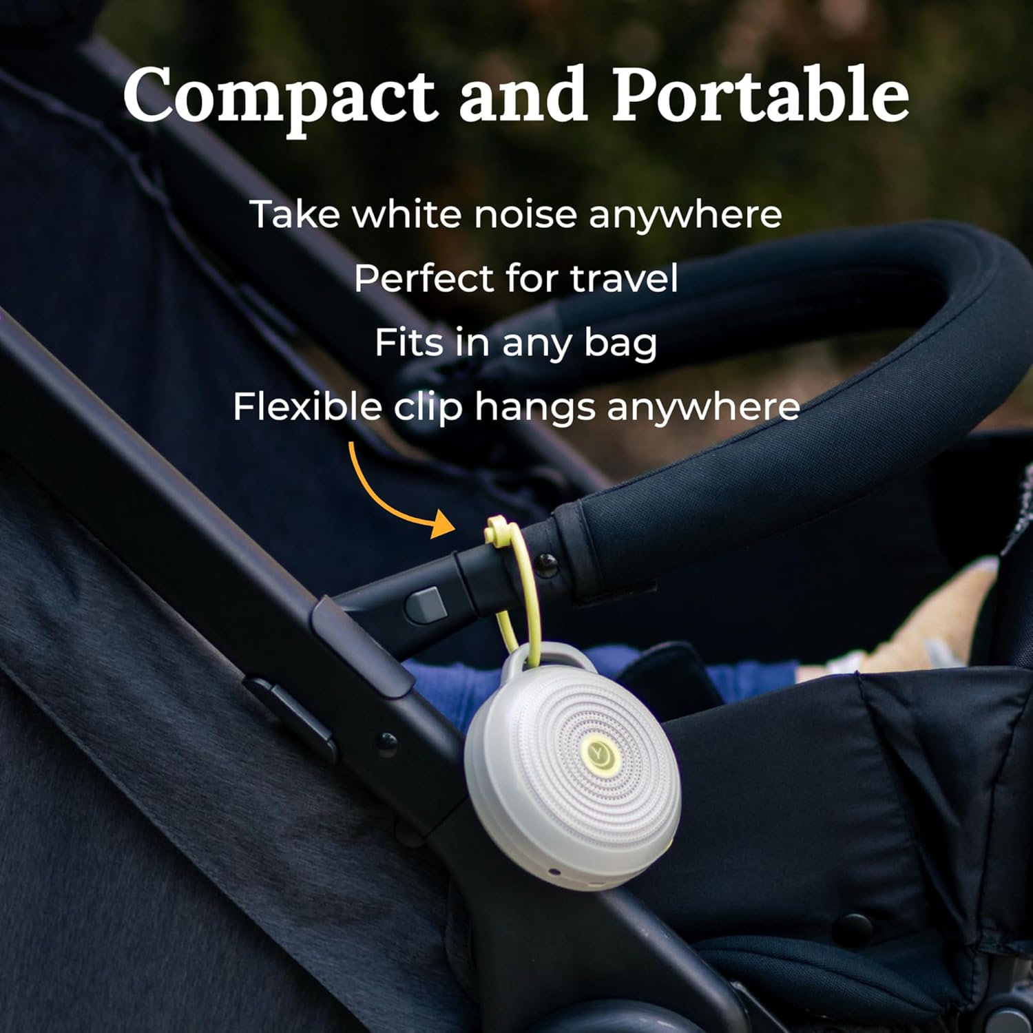 Yogasleep Hushh Portable White Noise Machine - 3 Soothing Sounds, Volume Control, Compact Design for Sleep & Meditation