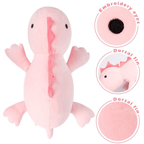 BESTVIVE 3.5lbs Weighted Dinosaur Plush 24 Inch,Pink Soft Stuffed Dino Weighted Plush Animal Dinosaur Throws Pillows