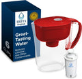 Brita Metro Water Filter Pitcher - SmartLight Indicator, BPA-Free, 6-Cup Capacity, Fiery Red