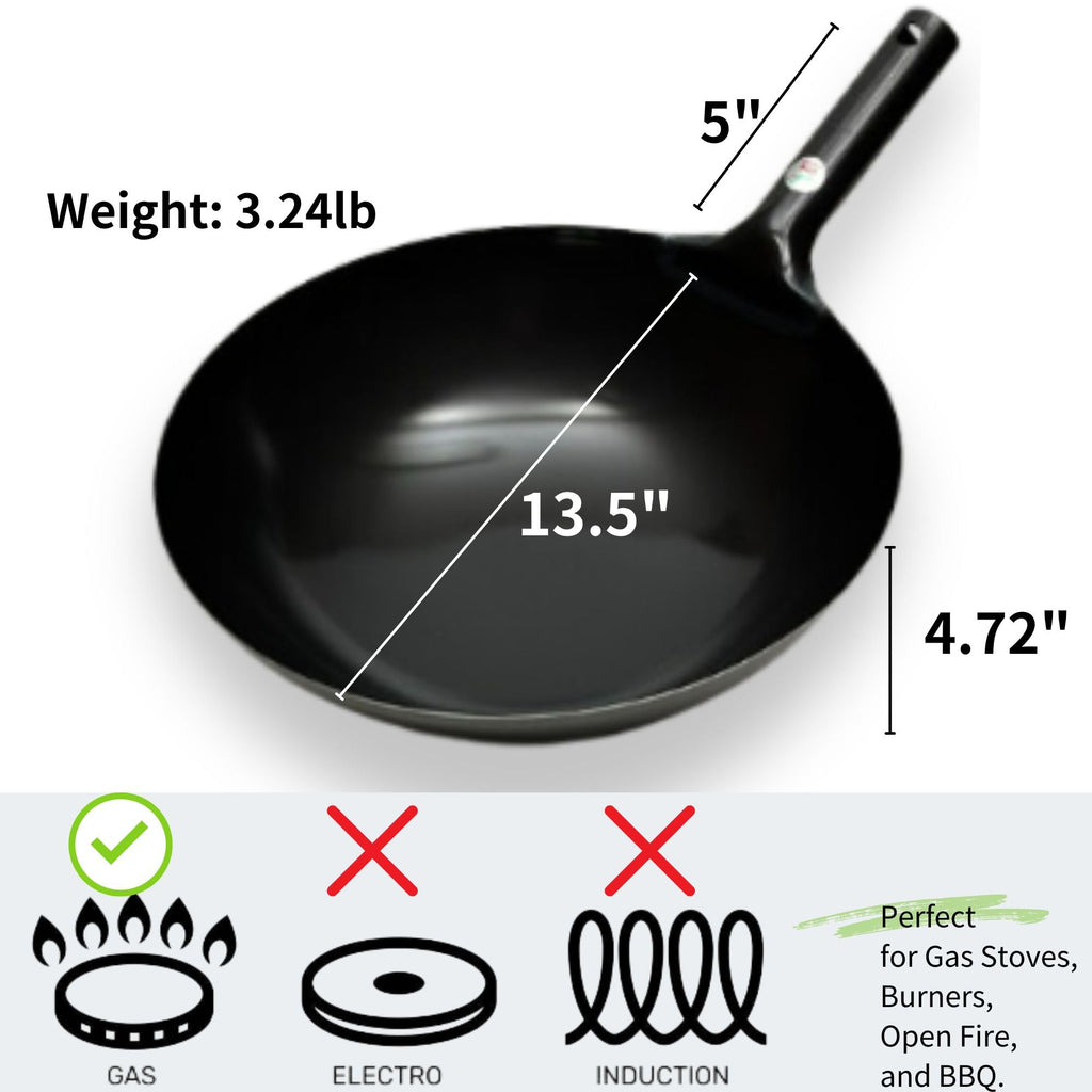 UPB Japan Kanda Iron Beijing Wok - Lightweight and Durable - Perfect for Authentic Japanese Cooking - 15.3 inch 39cm