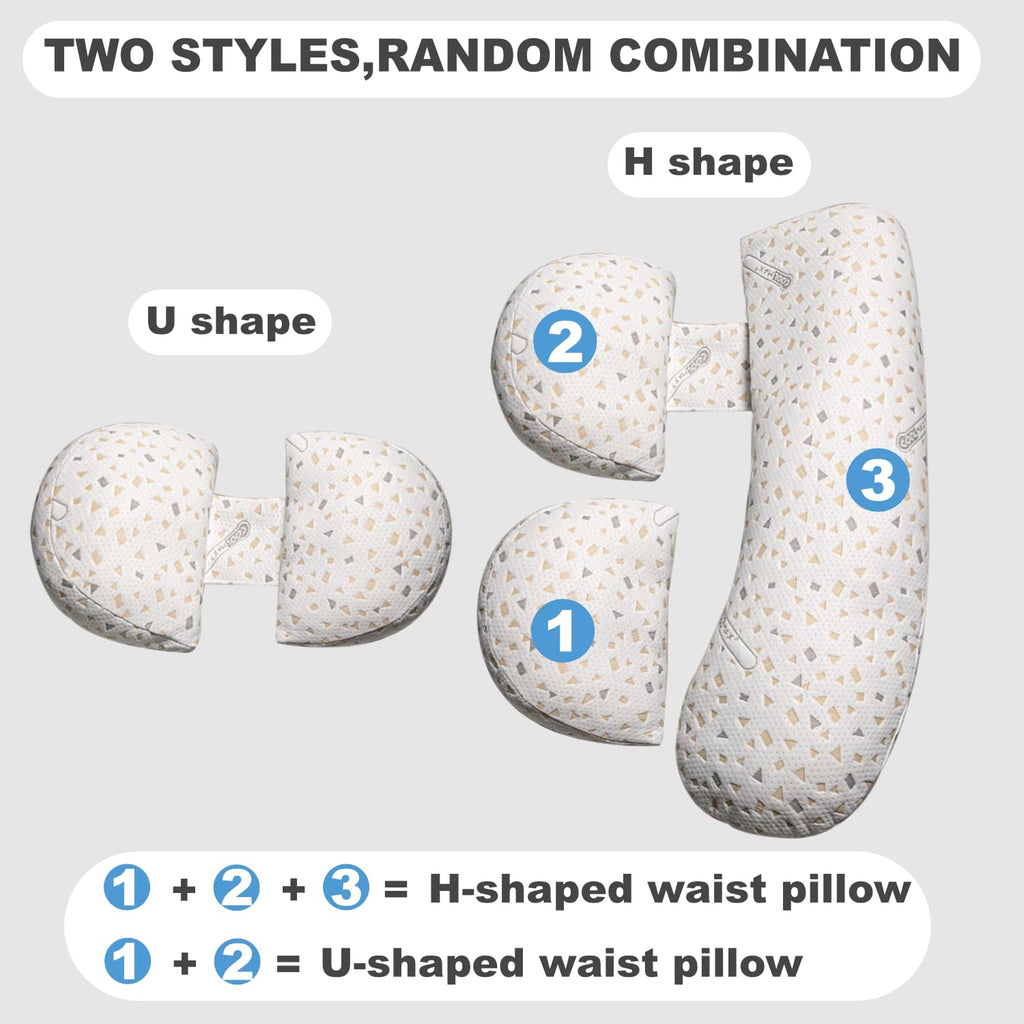 YZCCtixi Pregnancy Pillow for Women - Maternity Pillow for Back Pain Relief & Full Body Support, Soft Sleeping Pillow with Removable Cover for Side Sleepers and Pregnancy