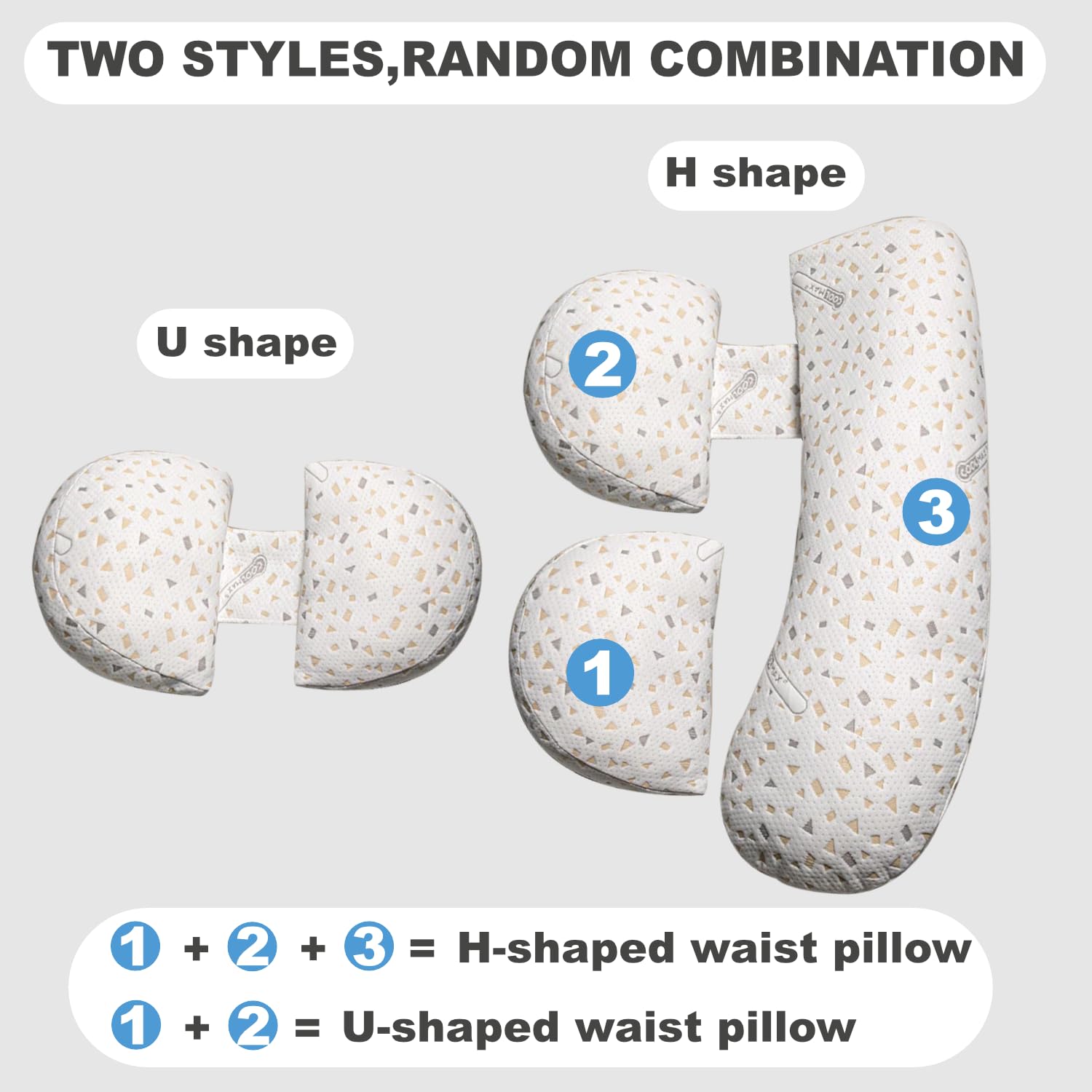YZCCtixi Pregnancy Pillow for Women - Maternity Pillow for Back Pain Relief & Full Body Support, Soft Sleeping Pillow with Removable Cover for Side Sleepers and Pregnancy