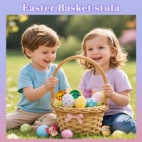 24 PCS Squishies Party Favors for Kids – Easter Egg Fillers for Kids Easter Gifts for Kids Classroom School Pinata Stuffers Classroom Treasure Box Prizes