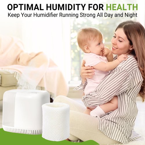 Touyeet Humidifier Replacement Filter Compatible with Canopy Bedside Nursery Humidifiers, Paper Filter Made with Natural Wood Pulp - Pack of 4