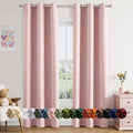 MIULEE Baby Pink Blackout Curtains - Thermal Insulated Room Darkening Drapes | 84 Inch Long, 2 Panels