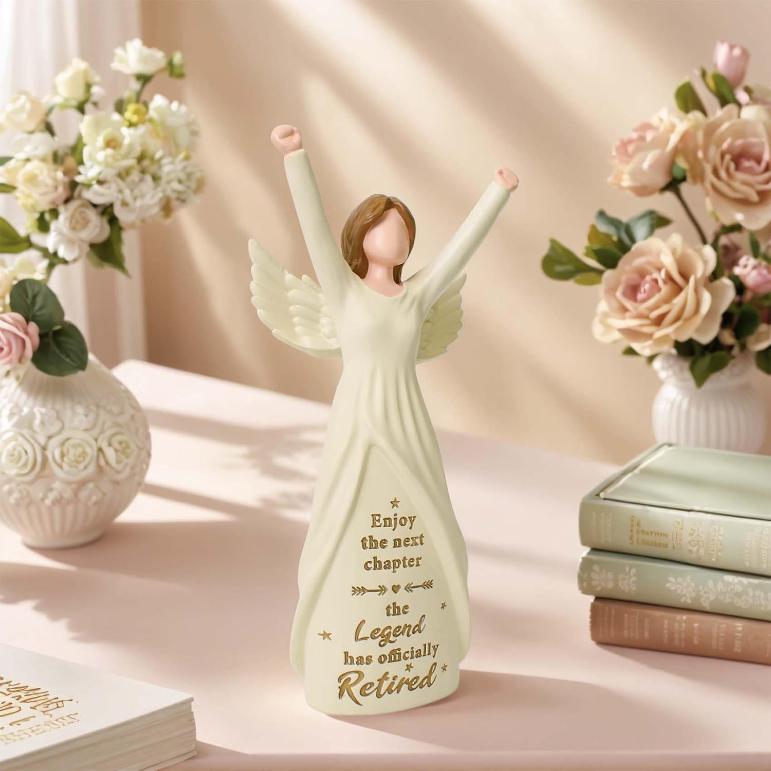Regine Switzerland Retirement Gift - 7.5” Retired Angel Figurine | Perfect for Women, Coworkers & Friends