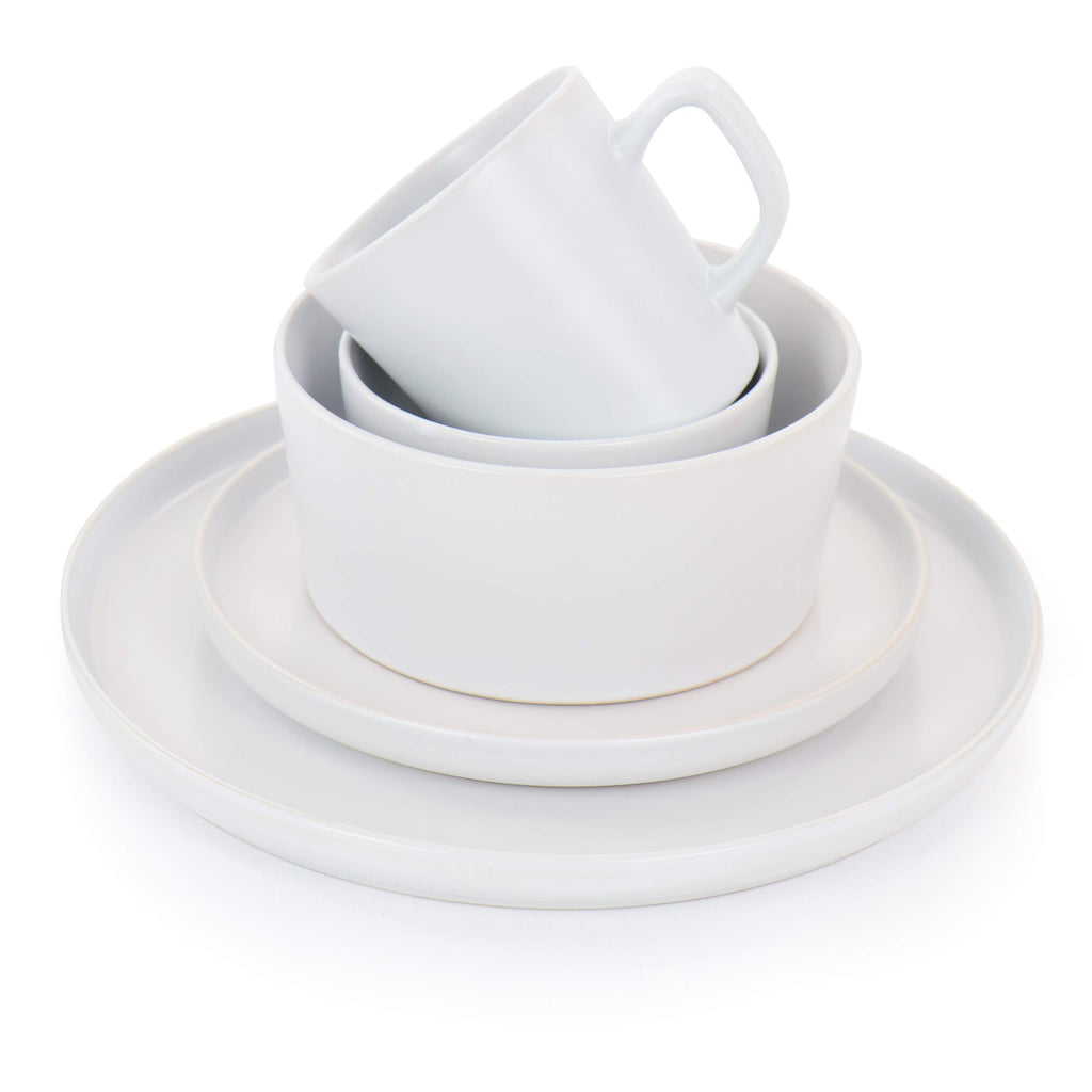 Elama Luxmatte Contemporary Dinnerware Set (1, White)