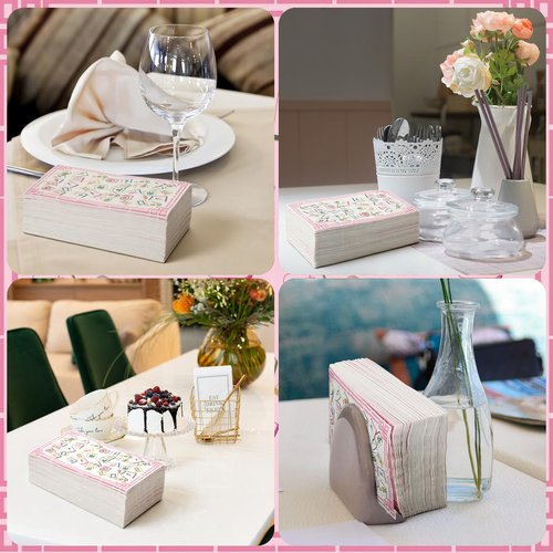 150 Pcs Mahjong Party Napkins Guest Disposable Paper Cocktail Napkins Funny Mah Jong Pattern Bathroom Hand Towel for Family Birthday, Game Night, Mahjong Night, Cocktail Party(Classic)