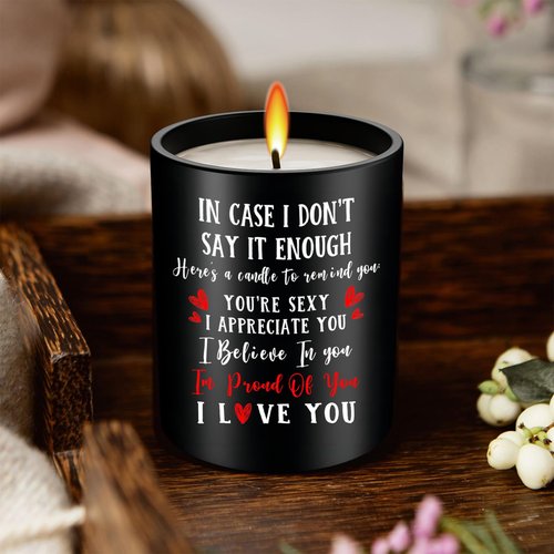 Valentiens Day Gifts for Her or Him, Romantic Anniversary Wedding Birthday Valentines Gifts for Women Men, Girlfriend Boyfriend Wife HusbandGift, Long Lasting Vanilla Lavender Scented Candle 10oz
