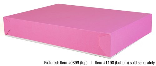 Southern Champion Tray 0898 Pink Paperboard Non-Window Lock-Corner Bakery Tray, 26 Length x 18-1/2 Width x 4 Height (Case of 50 Pieces)