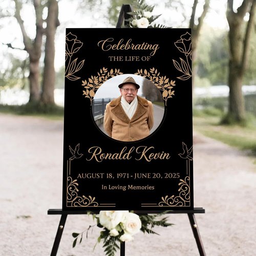 Editable Celebration of Life Welcome Sign | Personalized Memorial Poster for Funeral Service