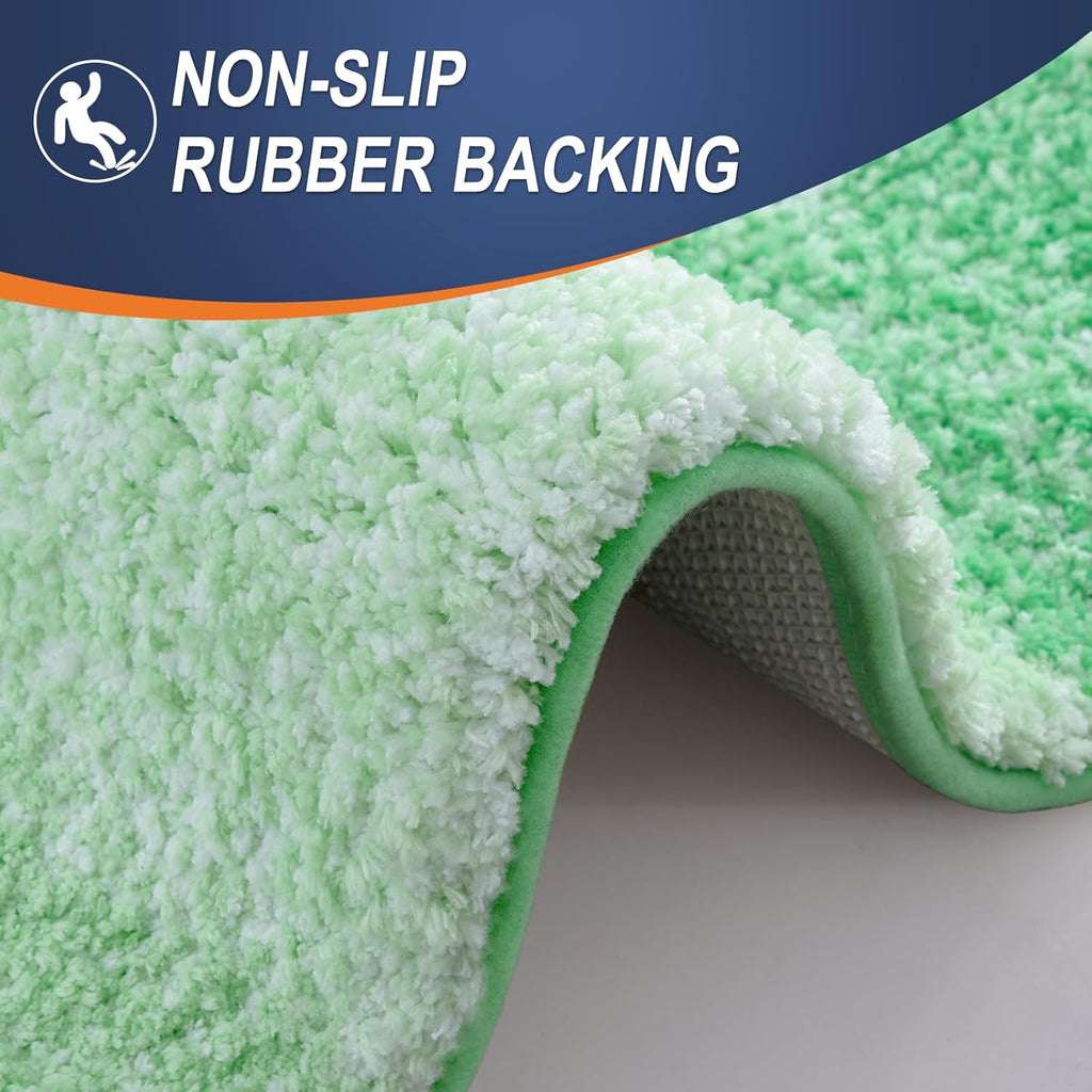 OLANLY Bathroom Runner Rug - Extra Soft Microfiber, Quick Dry & Machine Washable | 59x24 Inches, Green