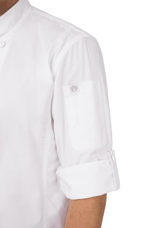 Chef Works Men's Bowden Chef Coat, White, X-Large