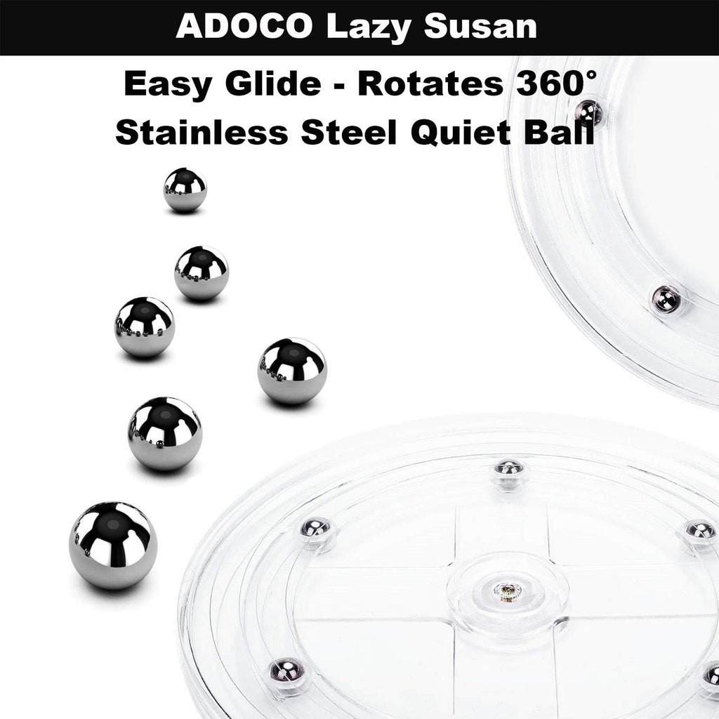 3 Tier Lazy Susan Bathroom Organizer, 9.25 Inch Clear Makeup Skincare Storage, Perfume Bathroom Organizer Countertop- Make Up Organizers and Storage