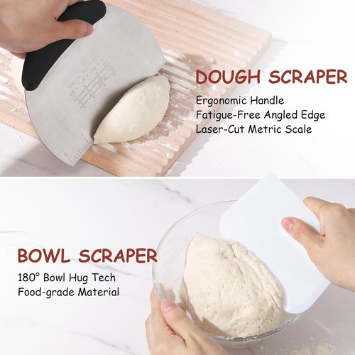 KOACKL Sourdough Bread Starter Kit - Banneton Proofing Basket for Perfectly Rising Dough | Round & Oval Options