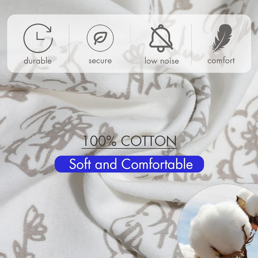 Skiennix Organic Baby Swaddle Sleep Sacks - 4-Pack Adjustable Cotton Wraps for Newborns 0-3 Months