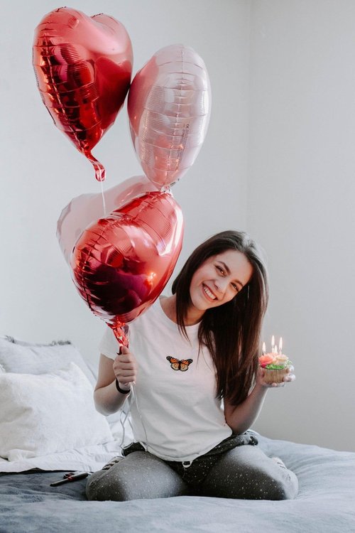 [21 pcs] pink rose and red Balloons 18" a bunch of Heart Love Foil Helium Balloons, Helium Support Valentines Day Birthday Wedding Bridal Engagement Party Anniversary Mother's Day Decorations