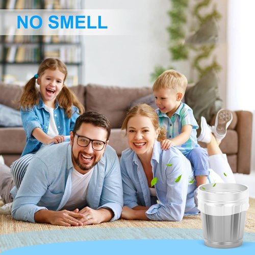 Inwaysin Small Trash Bags - 1.2 Gallon Clear Bathroom & Office Waste Basket Liners | 200 Pcs