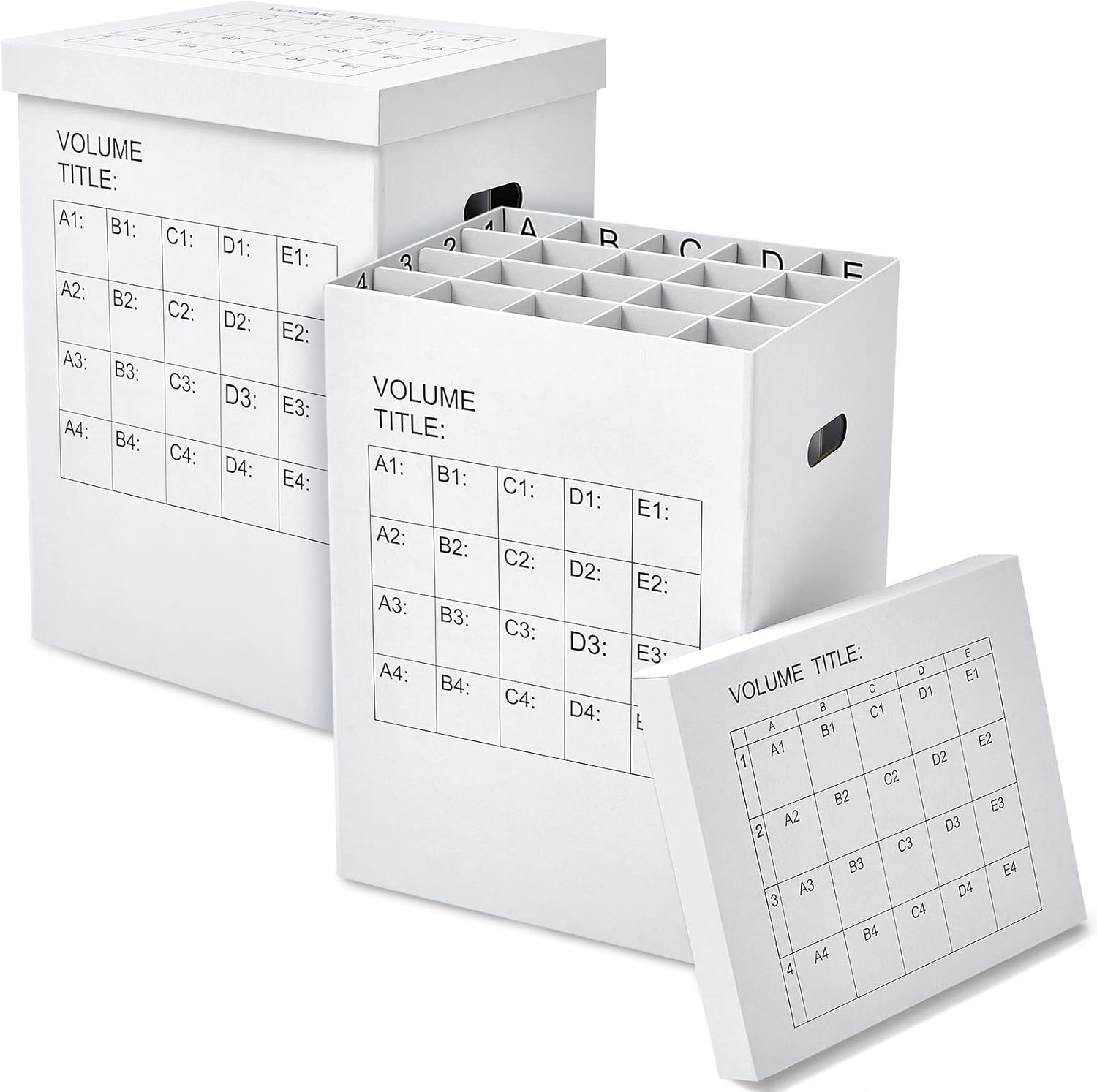 PerKoop Blueprint Holder | 2-Pack Storage Organizer with 40 Slots | 25 x 17.7 x 14.2 Inch for Home & Office