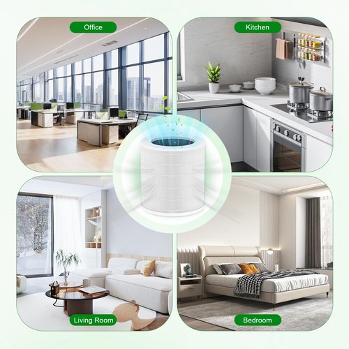 A2001 HEPA Replacement Filter, Compatible with Airromi A2001 Air Puri-fier, 3-in-1 H13 True HEPA and Activated Carbon Filter, Part #AF-2001
