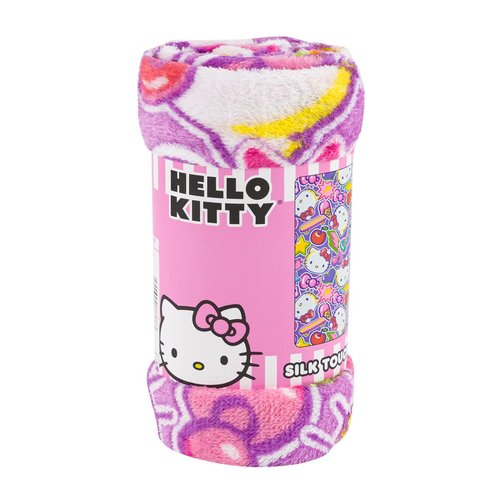 Northwest Hello Kitty Silk Throw Blanket 40" x 50"- Cherry Summer