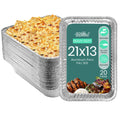 FUNSTITUTION Full Size Large Aluminum Foil Pans (20 Pack) - Full Size Large 21x13 Tin Foil Pans with High Heat Conductivity - Disposable Cookware For Baking, Grilling, Cooking, Storing, Prepping