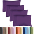 Queen Pillow Cases by [Brand Name] - Ultra Soft Hotel Quality, Wrinkle-Free & Fade Resistant - 4 Piece Set in Purple