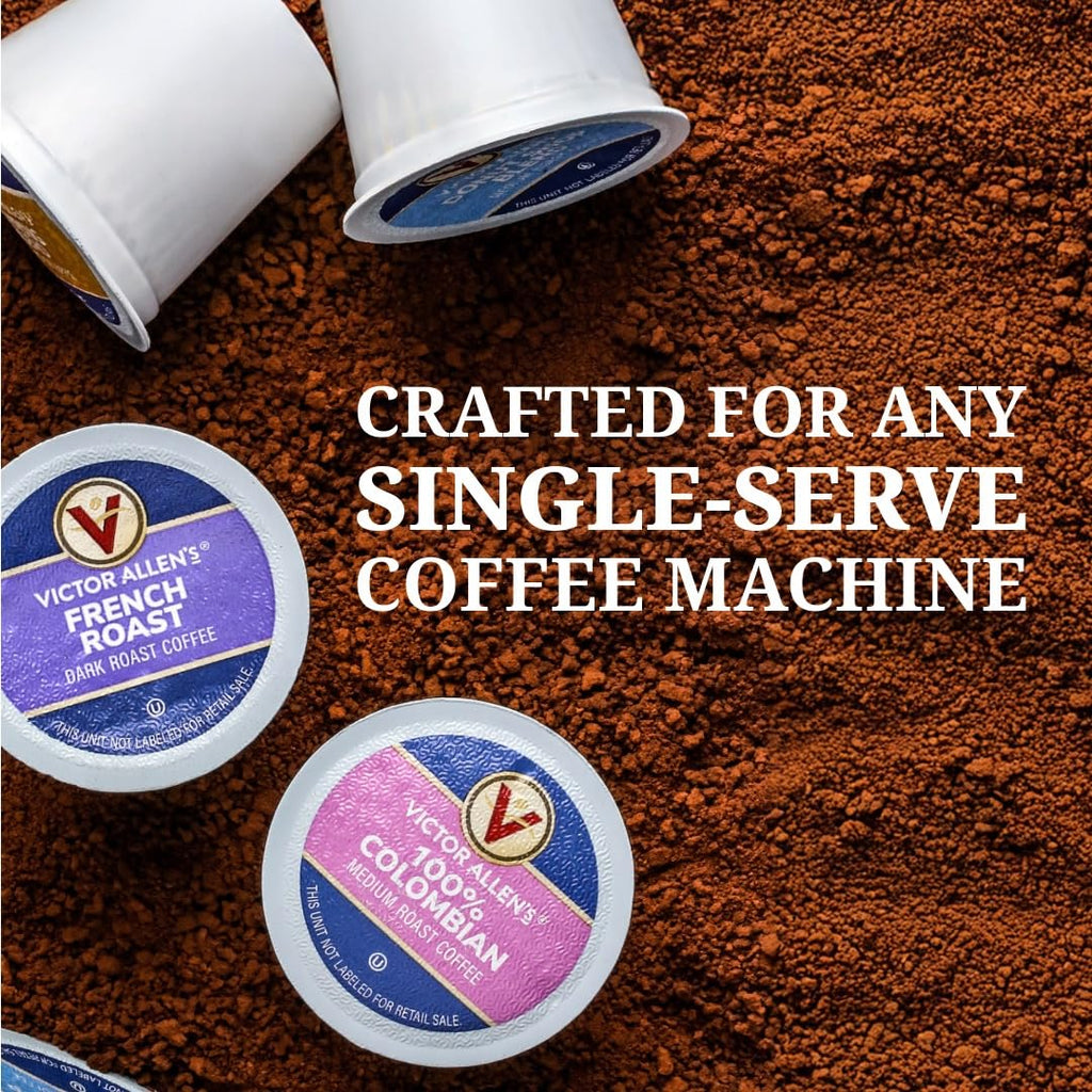 Victor Allen's Coffee Decaf Donut Shop Blend - Medium Roast Single Serve Pods | 80 Count for Keurig K-Cup Brewers