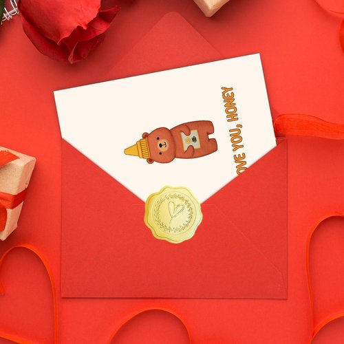 Wonkali Cute Honey Pun Valentines Day Cards Gifts, Simple Love You Valentine's Day Cards with Envelopes for Him, Her, Husband, Wife, Fiance