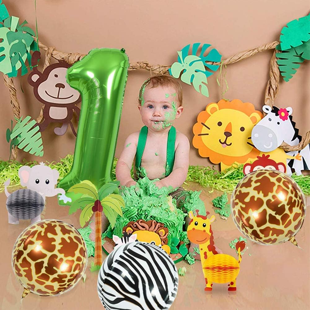 TONIFUL 40-Inch Green Number Balloons 0-9 | Helium Foil Mylar Big Party Decorations for Graduation & Birthdays